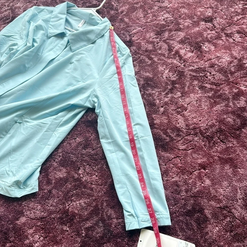 NWT Plus Jockey Sheercloud Light Icy blue Lightweight Zip up Plus Size Jacket